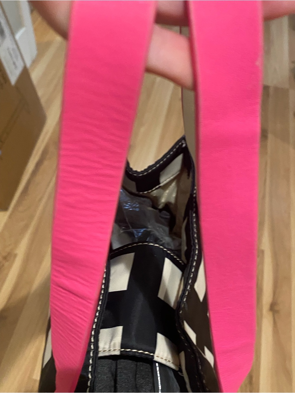 kate spade Berry Street Elise Tote Bag with Pink Leather Handles EUC! 11x10 - Picture 8 of 13
